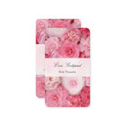 ピンクの花のかわいい名刺