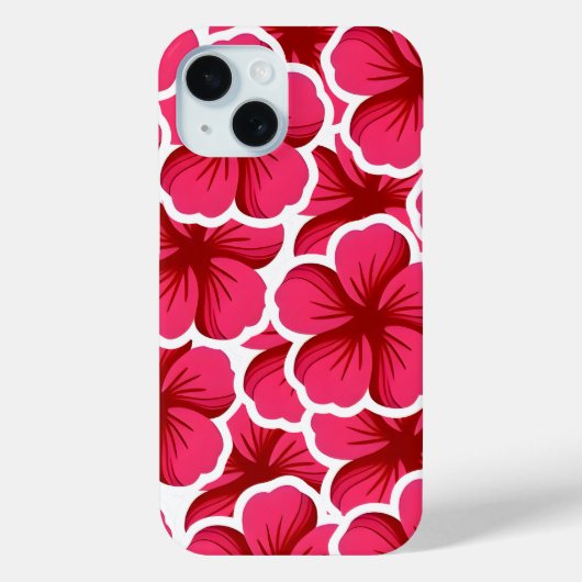 ピンクの花のかわいい花柄 Case-Mate iPhoneケース (裏面)