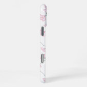 ピンクの花のつるのiPhoneケース iPhoneケース (右側面)