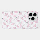 ピンクの花のつるのiPhoneケース iPhoneケース (裏面横)