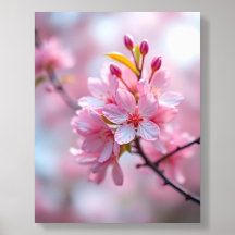 ピンクの花のアクリルフォトタイル
