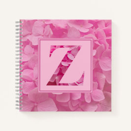 ピンクの花のアルファベット「Z」ジャーナルノート ノートブック