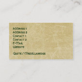 ピンクの花のアールヌーボー 名刺 (裏面)