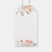 ピンクの花のウェディングシャワーのお礼ギフトタグ ギフトタグ (裏面)