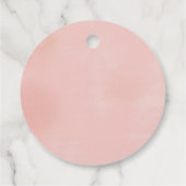 ピンクの花のウェディングシャワーの感謝祭のタグ フェイバータグ (裏面)