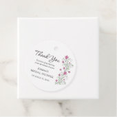 ピンクの花のウェディングシャワープレゼントタグ フェイバータグ (インサイチュ)