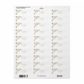 ピンクの花のウェディング ブライダルシャワー 返信住所ラベル ラベル (フルシート)