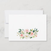 ピンクの花のウェディング 招待状 (裏面)