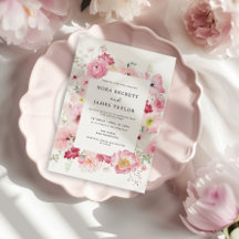 ピンクの花のウェディング