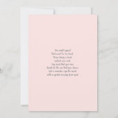 ピンクの花のウサギ 赤ちゃんの女の子のシャワーの招待状 招待状 (裏面)