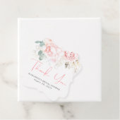 ピンクの花のエレガントな感謝のタグ フェイバータグ (インサイチュ)