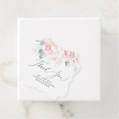 ピンクの花のエレガントな感謝タグ フェイバータグ (インサイチュ)