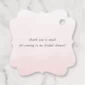 ピンクの花のエレガントな感謝タグ フェイバータグ (裏面)