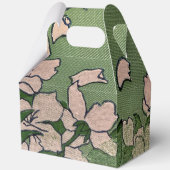 ピンクの花のカスケード特典ボックス フェイバーボックス (正面)