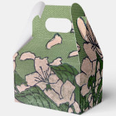 ピンクの花のカスケード特典ボックス フェイバーボックス (裏面)