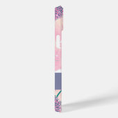 ピンクの花のカスタマイズ可能な名モダン前 Case-Mate iPhoneケース (裏面 / 右)