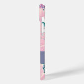 ピンクの花のカスタマイズ可能な名モダン前 Case-Mate iPhoneケース (裏面 / 左)