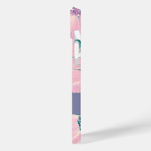 ピンクの花のカスタマイズ可能な名モダン前 Case-Mate iPhoneケース (裏面 / 左)