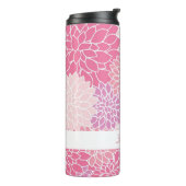 ピンクの花のカスタムな熱タンブラー タンブラー (回転左)