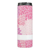 ピンクの花のカスタムな熱タンブラー タンブラー (裏面)