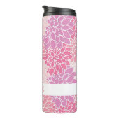 ピンクの花のカスタムな熱タンブラー タンブラー (回転右)