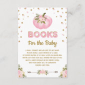 ピンクの花のカボチャはブックカードの秋のベビーを連れて来ます エンクロージャーカード (正面)