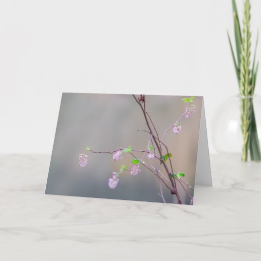 ピンクの花のカラント カード (正面)