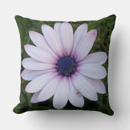 ピンクの花のクモ – 装飾用クッション クッション