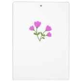 ピンクの花のクリップボード クリップボード (裏面)