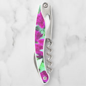 ピンクの花のコルク ソムリエナイフ (裏面)