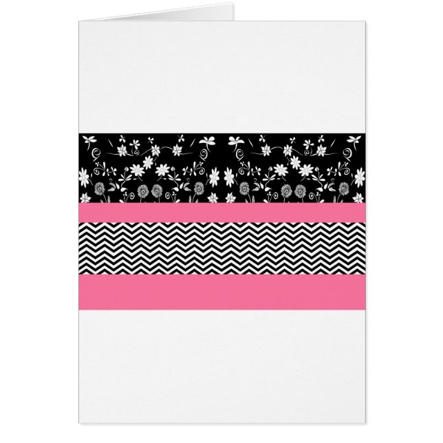 ピンクの花のシェブロン (正面)