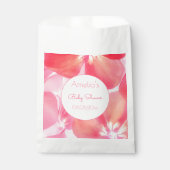 ピンクの花のシャワー赤ちゃんシャワー フェイバーバッグ (正面)