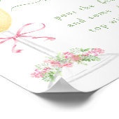 ピンクの花のシャンパンミモザーバーポスター ポスター (角)