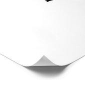 ピンクの花のデザインが施された洗礼のウェルカムポスター ポスター (角)