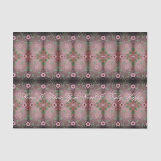 ピンクの花のデザイン 薄葉紙 (正面)