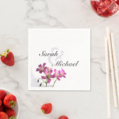 ピンクの花のナプキン スタンダードカクテルナプキン (インサイチュ)