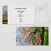 ピンクの花のハナミズキ 名刺 (正面/裏面)