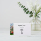 ピンクの花のハナミズキ 名刺 (スタンド正面)