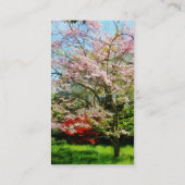 ピンクの花のハナミズキ 名刺 (裏面)