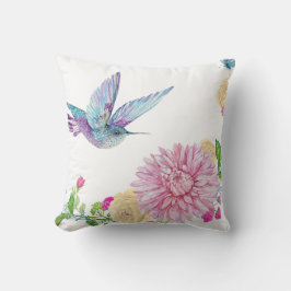 ピンクの花のハミカラフルドリ クッション