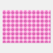 ピンクの花のハート ラッピングペーパーシート (正面2)