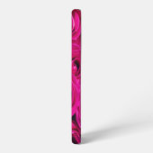 ピンクの花のバラ模様 SAMSUNG GALAXYケース (左側面)