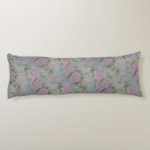 ピンクの花のバラ アンティーク ボディピロー (裏面)