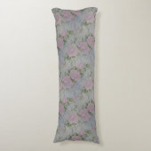 ピンクの花のバラ アンティーク ボディピロー (正面縦)