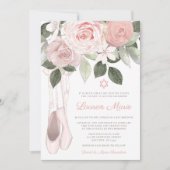 ピンクの花のバレエ バット・ミツバ祭 招待状 (正面)