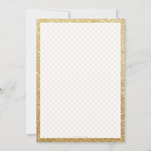 ピンクの花のバレリーナのベビーシャワーの招待状の女の子 招待状 (裏面)