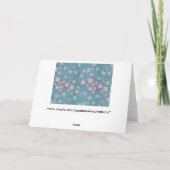 ピンクの花のバースデー・カード カード (裏面)