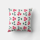 ピンクの花のパターン クッション (裏面)