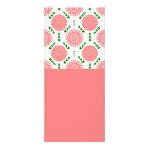  ピンクの花のパターン  ラックカード