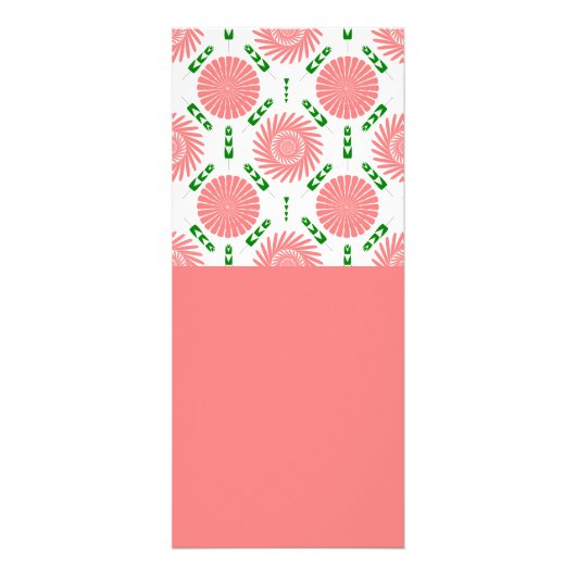  ピンクの花のパターン  ラックカード (正面)
